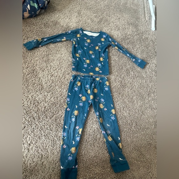 Preloved Floral Blue Kids Pajamas - Picture 1 of 3